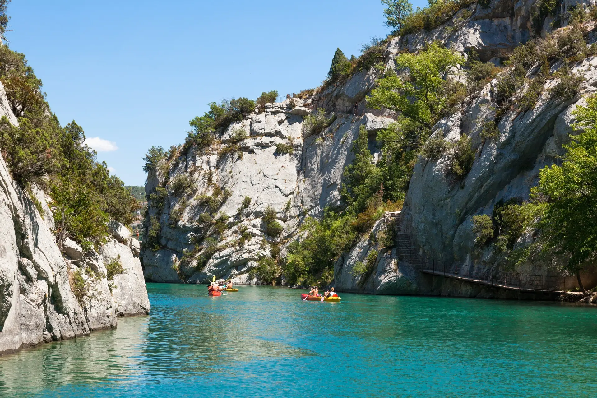 Canoës dans les gorges du Verdon
